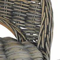 vidaXL Sessel Kubu-Rattan 62 x 62 x 62 cm Schwarz