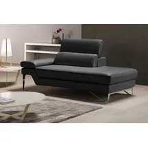 Egoitaliano Ottomane »Princess, elegantes Designsofa mit erstklassigem Sitzkomfort,«, inkl. verstellbarem Kopfteil und edle Designmetallfüße schwarz