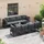 vidaXL Garten-Lounge-Set 9-tlg. schwarz