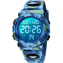 Ben Nevis Digitaluhr 50 mm Silikonarmband Blau