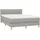 vidaXL Boxspringbett 140 x 200 cm Hellgrau