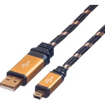 Roline USB-A auf Mini-B 3,0 m Schwarz