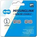 KMC Unisex – Erwachsene Silver Kettenverschlussglied e1NR EPT, Silber, für 6,7-7,3 mm Ketten