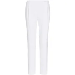 Chinohose GOLDNER "Bengalinhose LOUISA in Denim-Optik", Damen, Gr. 38, N-Gr, weiß, Obermaterial: 78% Baumwolle CO. 18% Polyester PES. 4% Elasthan EL., Hosen Chinohose