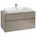 Waschbeckenunterschrank 1000x548x500 mm, 2 Auszüge , für Waschbecken mittig, C02000, Farbe: Front/Korpus: Truffle Grey, Griff: Truffle Grey