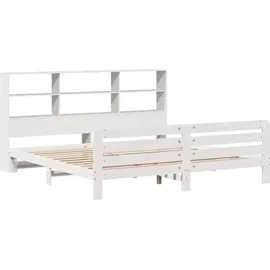 vidaXL Massivholzbett 180 x 200 cm Weiß