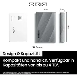 Samsung T9 PC/Mac Festplatte, 4 TB SSD, extern, Grau