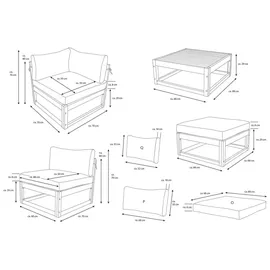 Green Spirit Karmoy Loungeset braun/beige