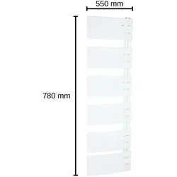 Design Heizkörper Pieve weiß gebogen 550x780 mm Bad- und Handtuch-Heizkörper 4,8 L