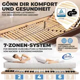 Coemo 2er Set Lattenrost "ERGO" 7-Zonen 28 Leisten Kopfteil verstellbar 100x200 cm