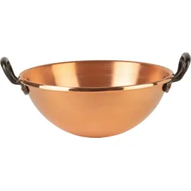 Cuisine Romefort |Schlagschüssel aus Kupfer Ø 26 cm | Rührschüssel mit zwei Gusseisengriffen, ideal um Eiweiß steif zu schlagen - Kupfer