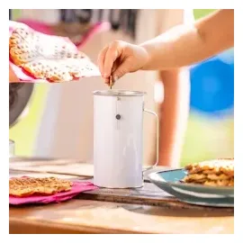 HMF 45000-07 Spendendose mit Griff, Ø, 8 cm, lichtgrau,