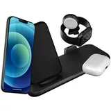 Zen ZENS 4-in-1-Ständer + kabelloses Uhrenladegerät aus Aluminium - Weiß