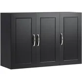 SoBuy Hängeschrank 90 x 60 x 30 cm Schwarz