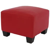 Mendler Modular Ottomane Lyon, Kunstleder ~ rot