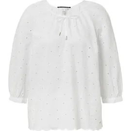 QS Bluse mit Lochstickerei Weiß 44