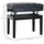 Homcom Klavierhocker mit Stauraum 54,5 x 48-58 x 33 cm Schwarz