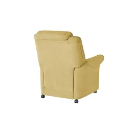 Polstermöbel Oelsa Fernsehsessel Andorra Mikrofaser 87 x 108 x 110 cm Gelb mit Rollen