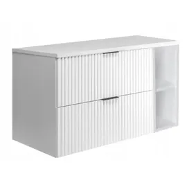 Rodan Waschbeckenunterschrank – 100/57/46 cm B/H/T – Weiß Matt – Badmöbel, Waschtisch, Badezimmer Schränke | Regal, Arbeitsplatte - Weiß