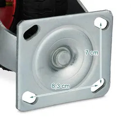 Relaxdays Lenkrolle mit Bremse 3.00-4 2er Set 120 kg