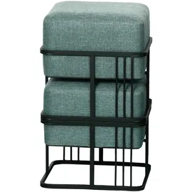 [en.casa] Hocker Tas 38 x 38 x 38 cm Grün