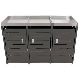 MCW Mülltonnenverkleidung H40 125 x 198 x 84 cm anthrazit