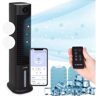 Klarstein Luftkühler mobiler Ventilator Luftbefeuchter 80W 8 Liter Smart App schwarz