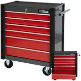 Trutzholm Werkstattwagen Stahl 78 x 64 cm rot abschließbar 6 Schubladen