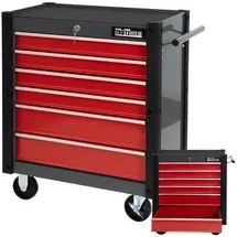 Trutzholm Werkstattwagen Stahl 78 x 64 cm rot abschließbar 6 Schubladen