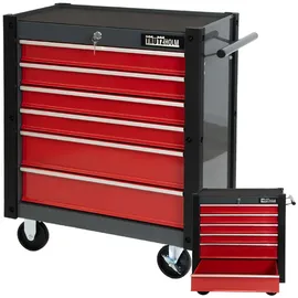 Trutzholm Werkstattwagen Stahl 78 x 64 cm rot abschließbar 6 Schubladen