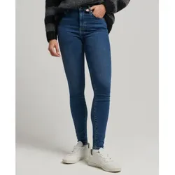 Superdry für Damen. W7010796A Skinny-Jeans mit hoher Taille aus blauer Bio-Baumwolle (24/32), Denim, Polyester, Nachhaltig