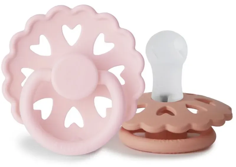 FRIGG Fairytale Round Silicone 2-Pack Size 1 Schnuller The Snow Queen/The Princess and the Pea 2 St.