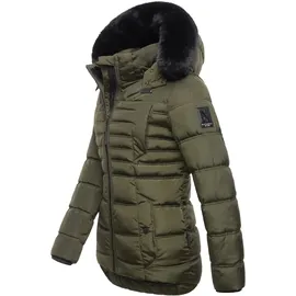 Navahoo Winterjacke "Lissandra", Damen, Gr. M (38), grün (olive), Obermaterial: 100% Polyester. Innenseite: 100% Polyester, Jacken Winterjacke, mit hochwertigem Steppdesign