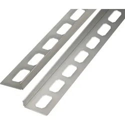 Boden-Gefälleprofil gebürstet / schwarz Edelstahl für bodengleiche Duschanlagen 2% Gefälle | 8,0 mm - 98 cm - links