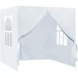 TUKAILAi 4 Panel Garten Pavillon Seitenwände, 2 Pavillon Wandpaneele mit Reißverschluss und 2 Fensterplatte, Kompatibel für Pavillon (Weiß, 2x2m)