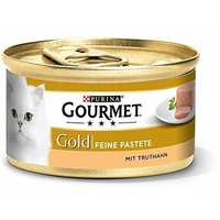 Purina Gourmet Gold Feine Pastete Truthahn Katzennassfutter Dose 12 x 85 g