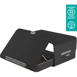 DataFlex Addit Bento ergonomisches Schreibtischset, Notebook Ständer, Schwarz