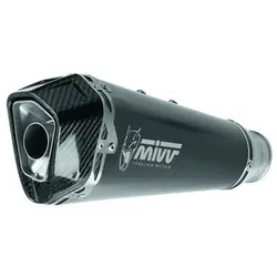 MIVV Delta Race Auspuffsystem mit EG-BE Carbon, Schwarz, Edelstahl