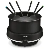 Tefal Fonduemaschine, 6 Personen, Antihaftbeschichtung, leicht zu reinigen, hergestellt in Frankreich, einfaches Fondue Set, Schwarz, Silber
