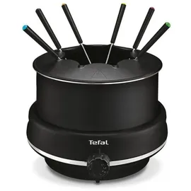 Tefal Fonduemaschine, 6 Personen, Antihaftbeschichtung, leicht zu reinigen, hergestellt in Frankreich, einfaches Fondue Set, Schwarz, Silber