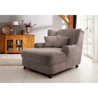 Luxus-Microfaser 120 x 101 x 142 cm taupe mit Zierkissen