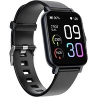 Smart Watch1,69 Zoll Fitnessarmband Aktivitätstracker Armband Schrittzähler Fitnessuhr Pulsmesser IP68 Wasserdicht Sportuhr Messgeräte für Andr... - Schwarz