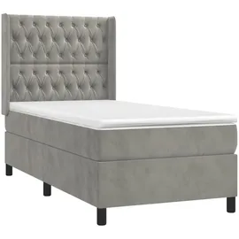 vidaXL Boxspringbett 100 x 200 cm Hellgrau