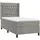 vidaXL Boxspringbett 100 x 200 cm Hellgrau