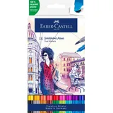 Faber-Castell 164618 - Goldfaber Aqua Dual Marker, mit Pinselspitze und Fineliner Spitze, 18er Etui