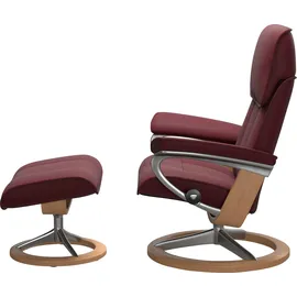 Stressless Stressless® Relaxsessel »Admiral« Set, Relaxsessel inkl. Hocker, mit Signature Base, Größe M & L, Gestell Eiche rot