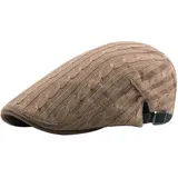 AIEOE Winter Herren Strick Schirmmütze Flat Cap Schiebemütze Flache Kappe - Einheitsgröße