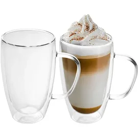 Intirilife Doppelwandiges Thermoglas 0,4 l 2 St.