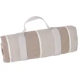 Les Jardins de la Comtesse - „Polo Club Picknickdecke beige und weiß mit wasserabweisender Unterseite - Ausmaße: 140x140cm