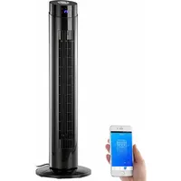 Sichler Haushaltsgeräte Turmventilator, Ionisator, WLAN & App, Siri, Alexa & Google Assistant